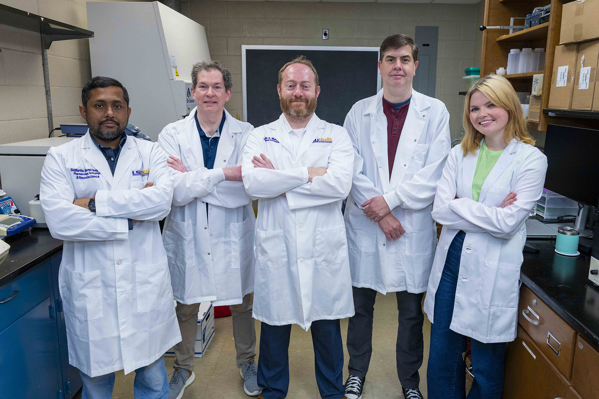 Portrait of Kevin Murnane with some of the wastewater research team members.